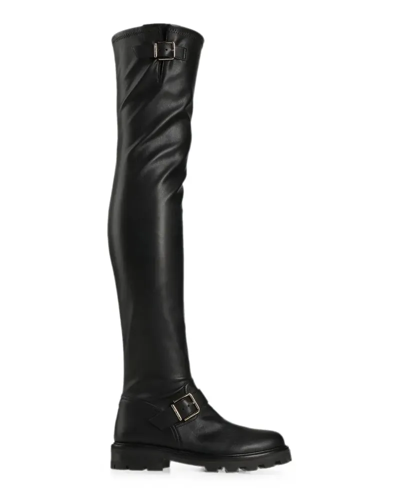 Jimmy Choo Biker KB buckle-detail boots - Schwarz Schwarz