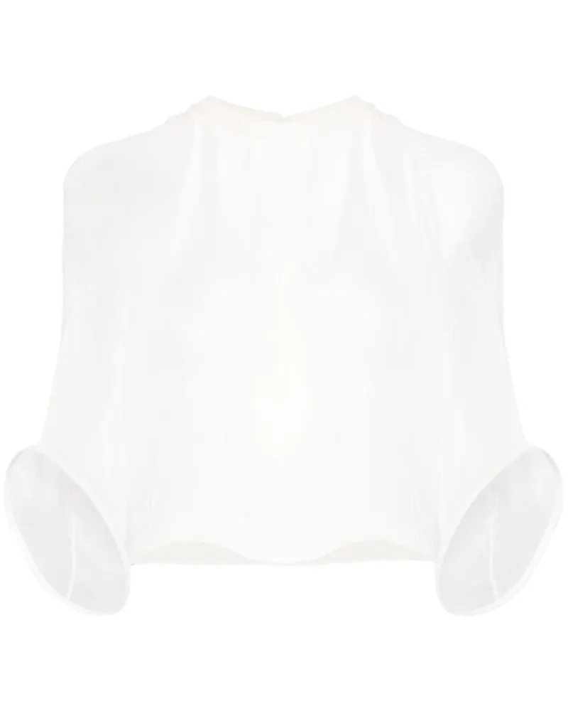 ATU Body Couture Bluse mit strukturierten Bündchen - Weiß Weiß