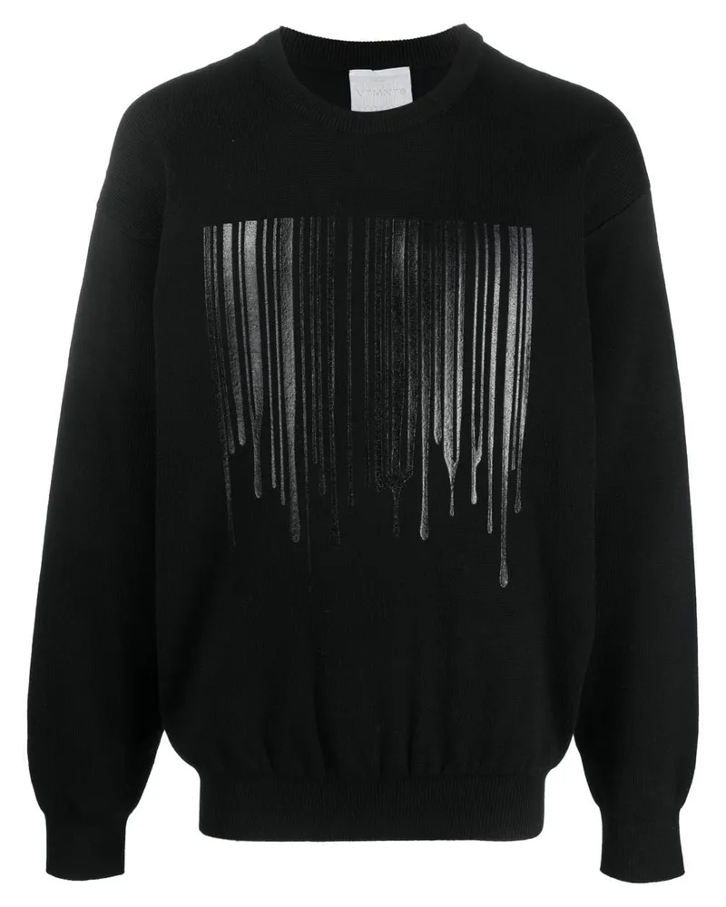 VTMNTS Pullover mit Logo-Print Schwarz