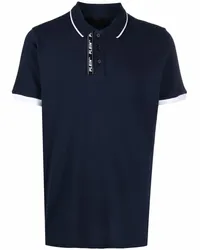 Philipp Plein Poloshirt mit Logo-Streifen Blau