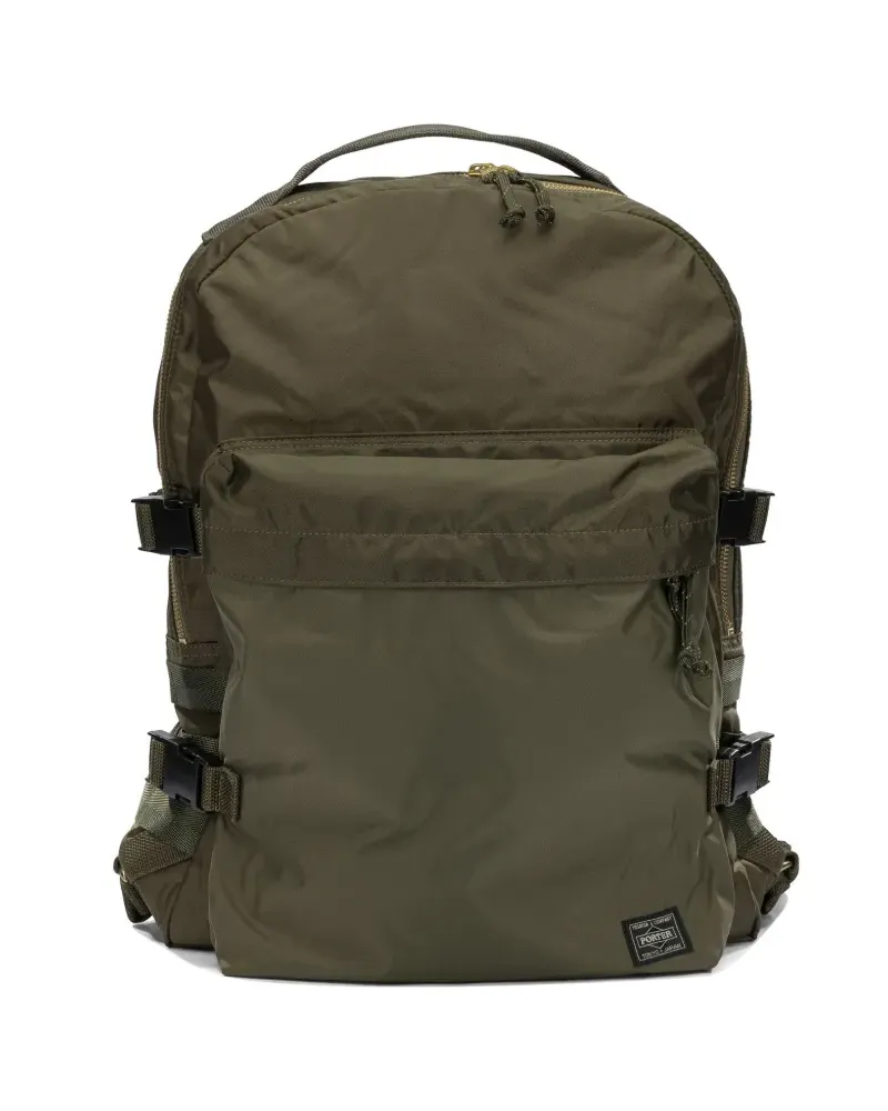 PORTER-YOSHIDA & CO Porter Force logo-patch buckle-fastening backpack - Grün Grün