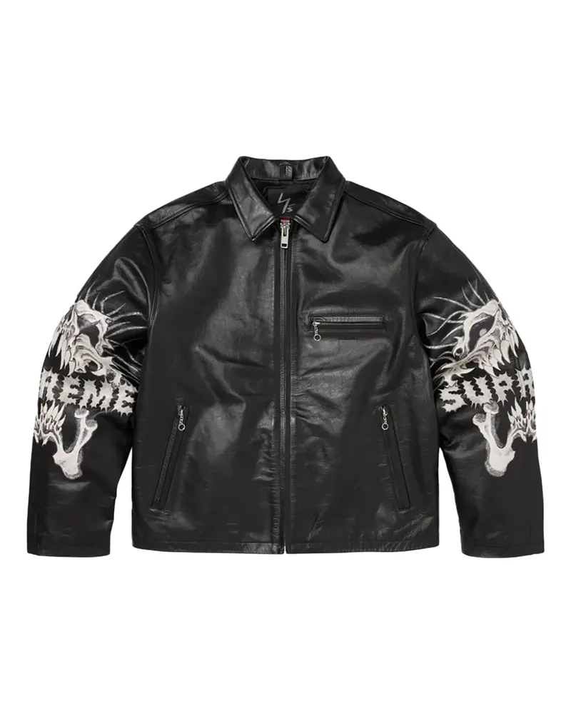 Supreme Being x Yohji Yamamoto Lederjacke - Schwarz Schwarz