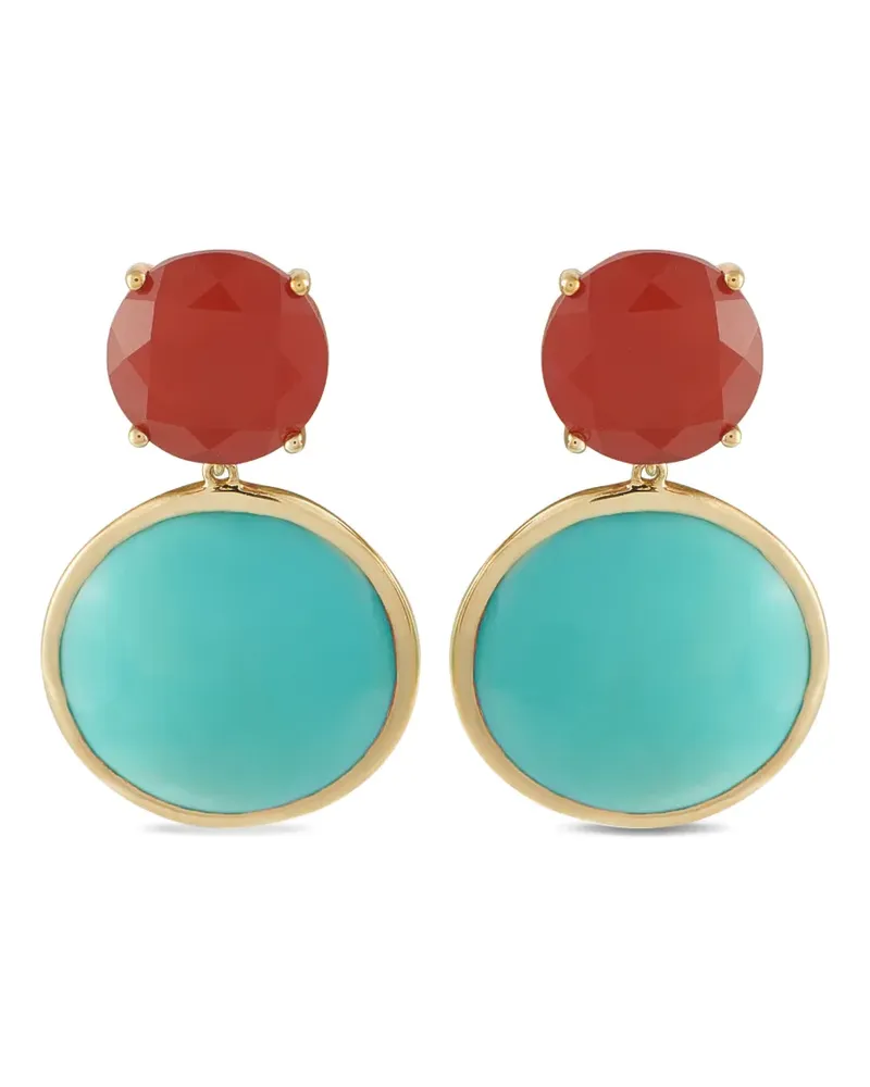 Ippolita turquoise and carnelian earrings - Gold Gold
