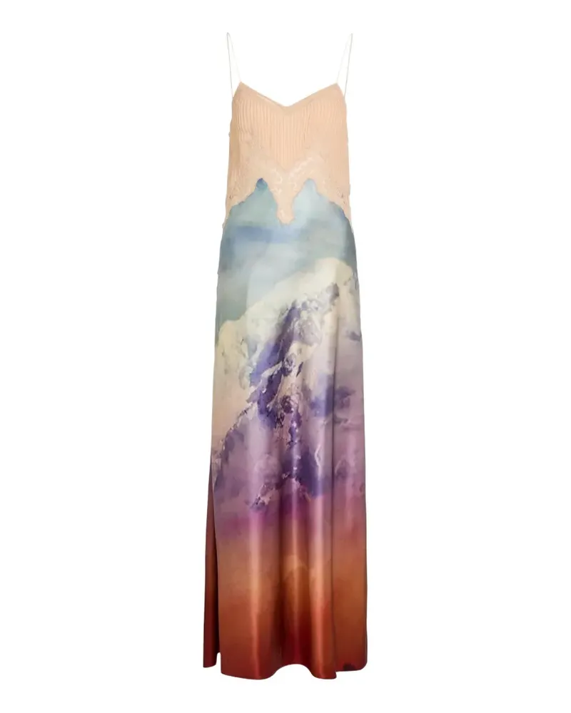 Gabriela Hearst x Paul Smith Adolphine mountain-print maxi dress - Nude Nude