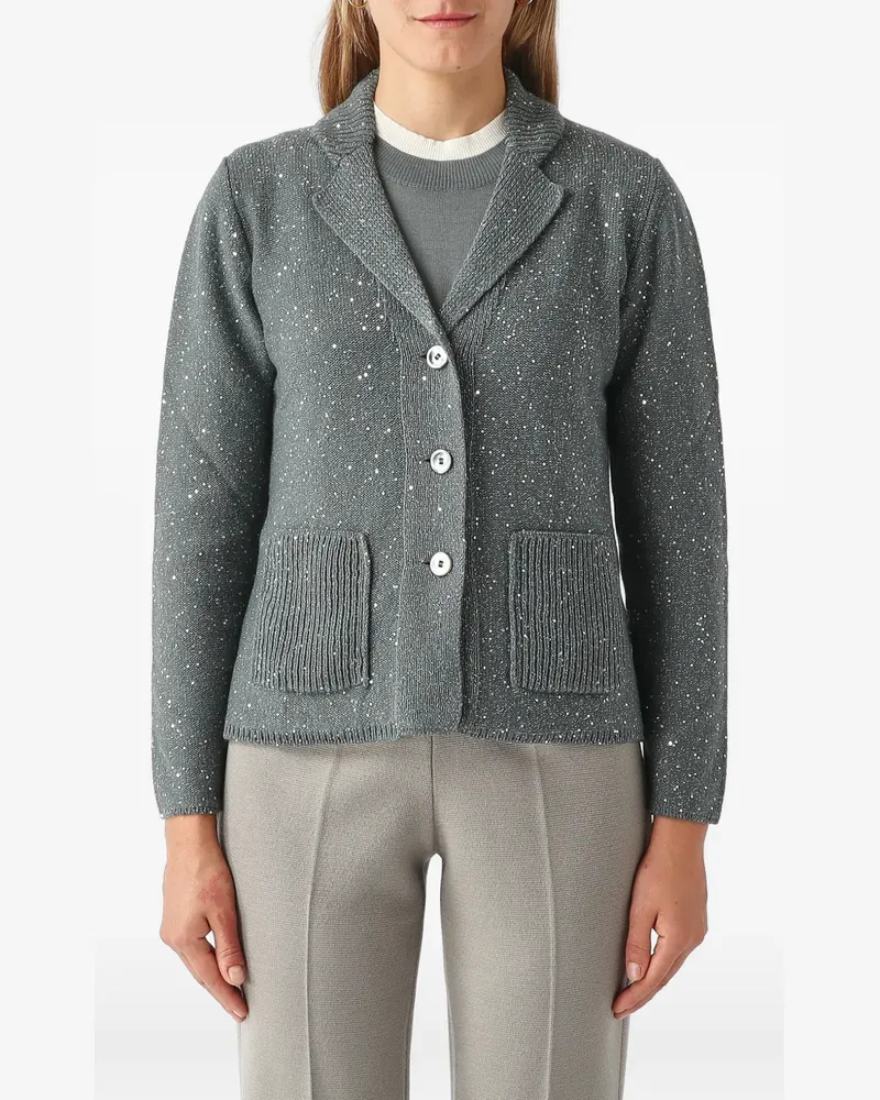 Gran Sasso sequin-embellished knitted jacket - Grau Grau