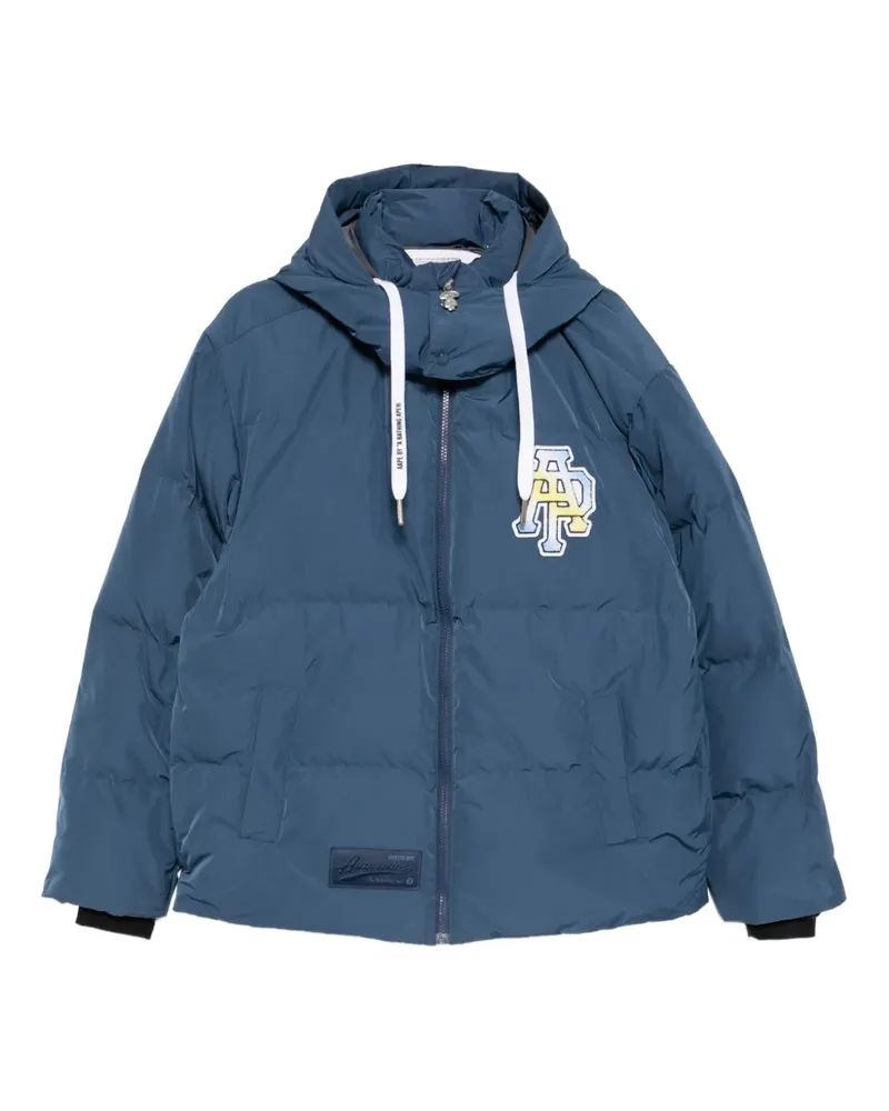 BAPE Gefütterte Jacke mit Logo-Stickerei - Blau Blau