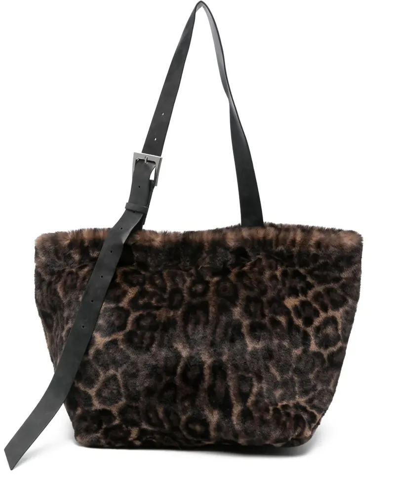 APPARIS Tote Bag mit Animal-Print - Braun Braun