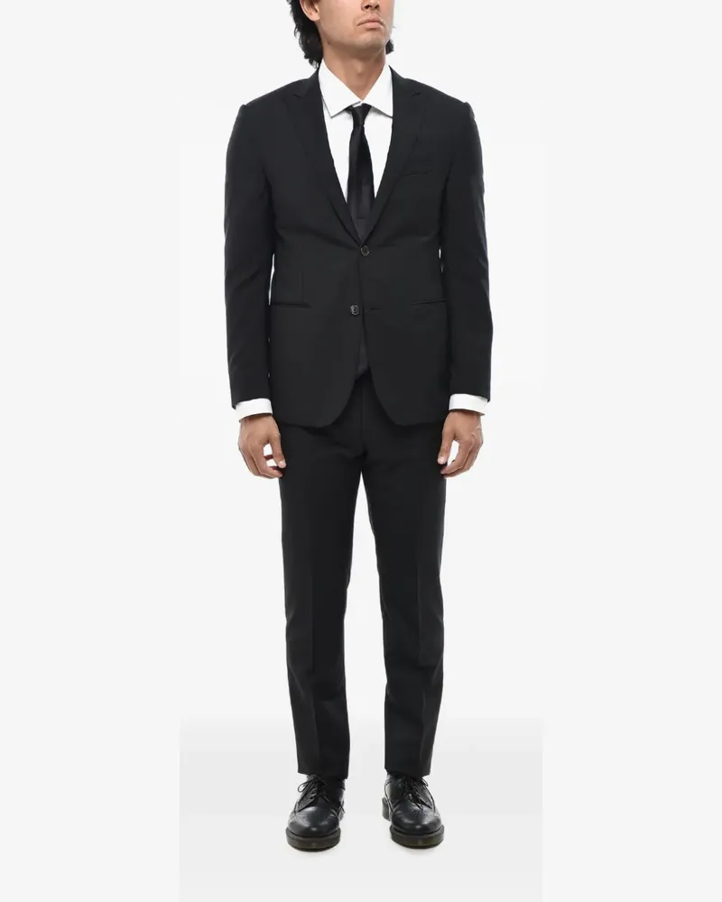 Corneliani Academy peak-lapel suit - Schwarz Schwarz