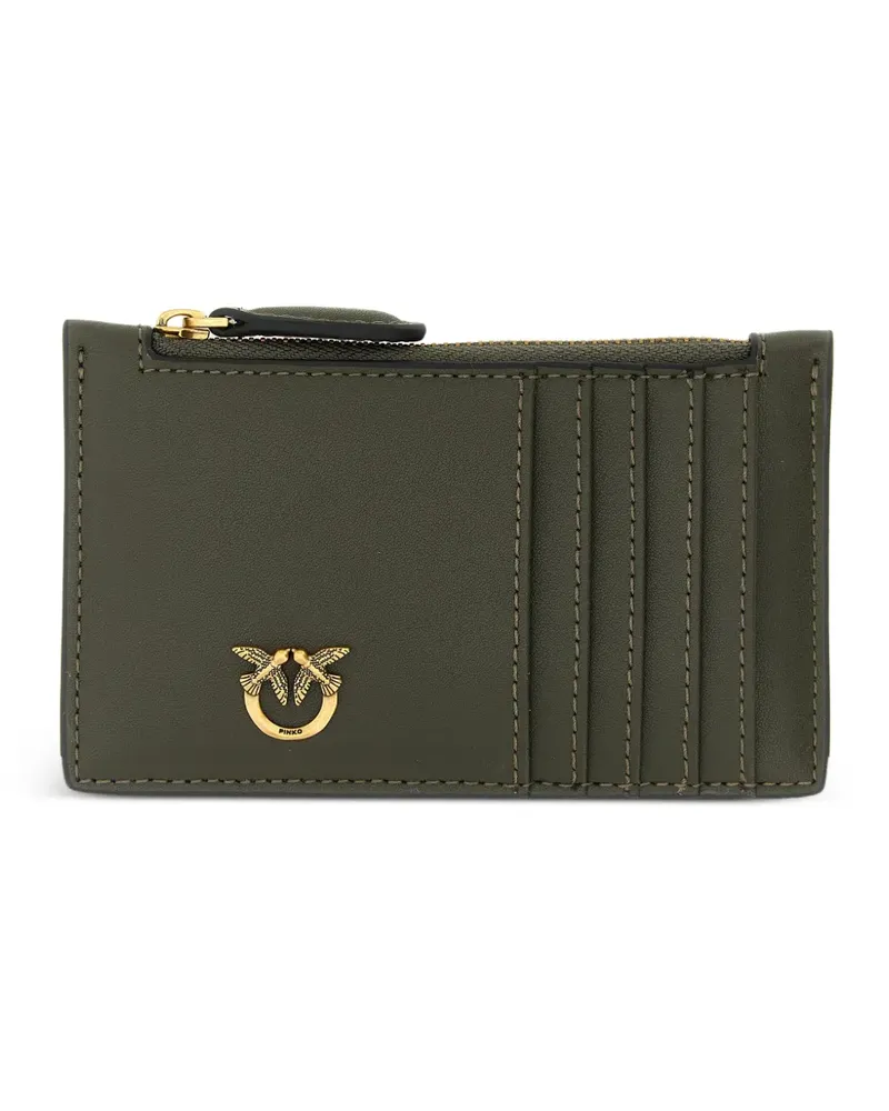 Pinko Airone Kartenetui mit Logo-Schild - Grün Grün