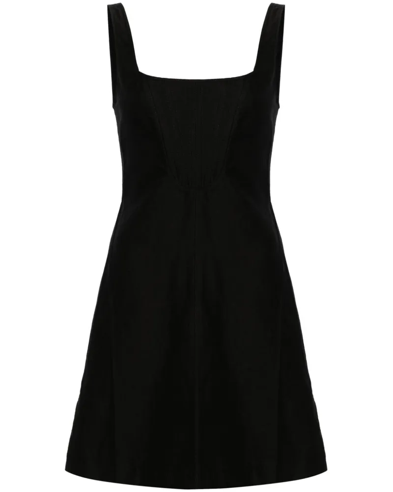 Stella McCartney Minikleid mit eckigem Ausschnitt - Schwarz Schwarz