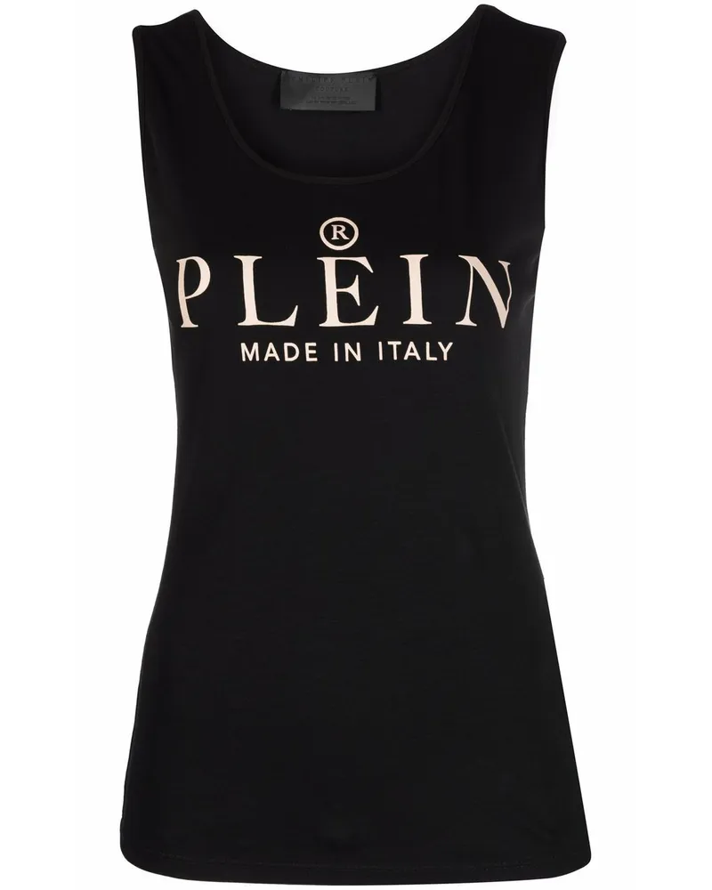 Philipp Plein Tanktop mit Logo-Print - Schwarz Schwarz