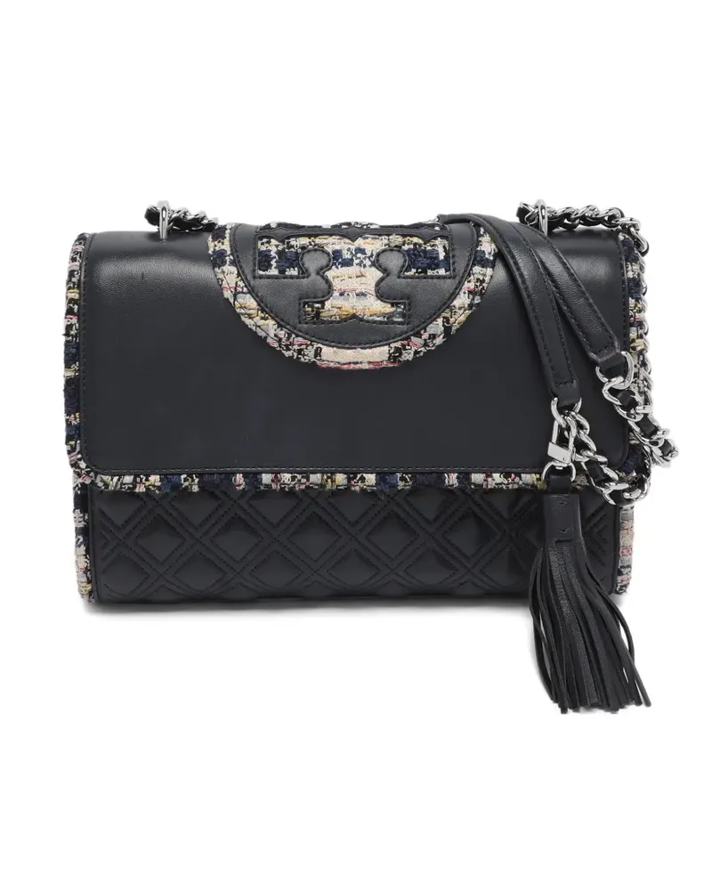 Tory Burch Fleming Schultertasche mit Ledersteppung - Blau Blau