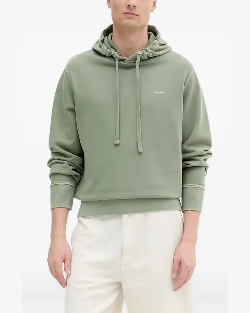 Gant Hoodie mit Logo-Stickerei - Grün Grün