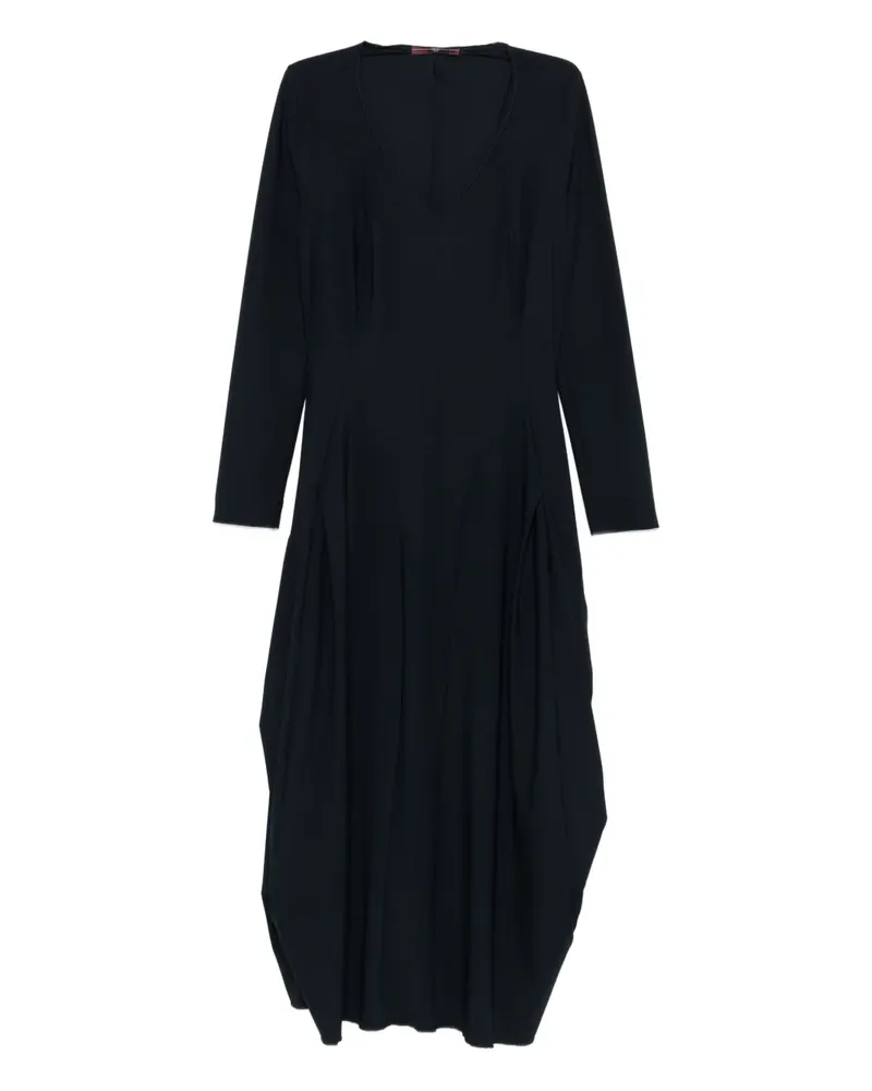 HIGH V-Ausschnitt-Kleid mit Dreiviertelärmeln - Blau Blau