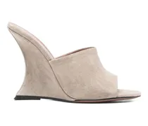 Mules aus Wildleder - Nude