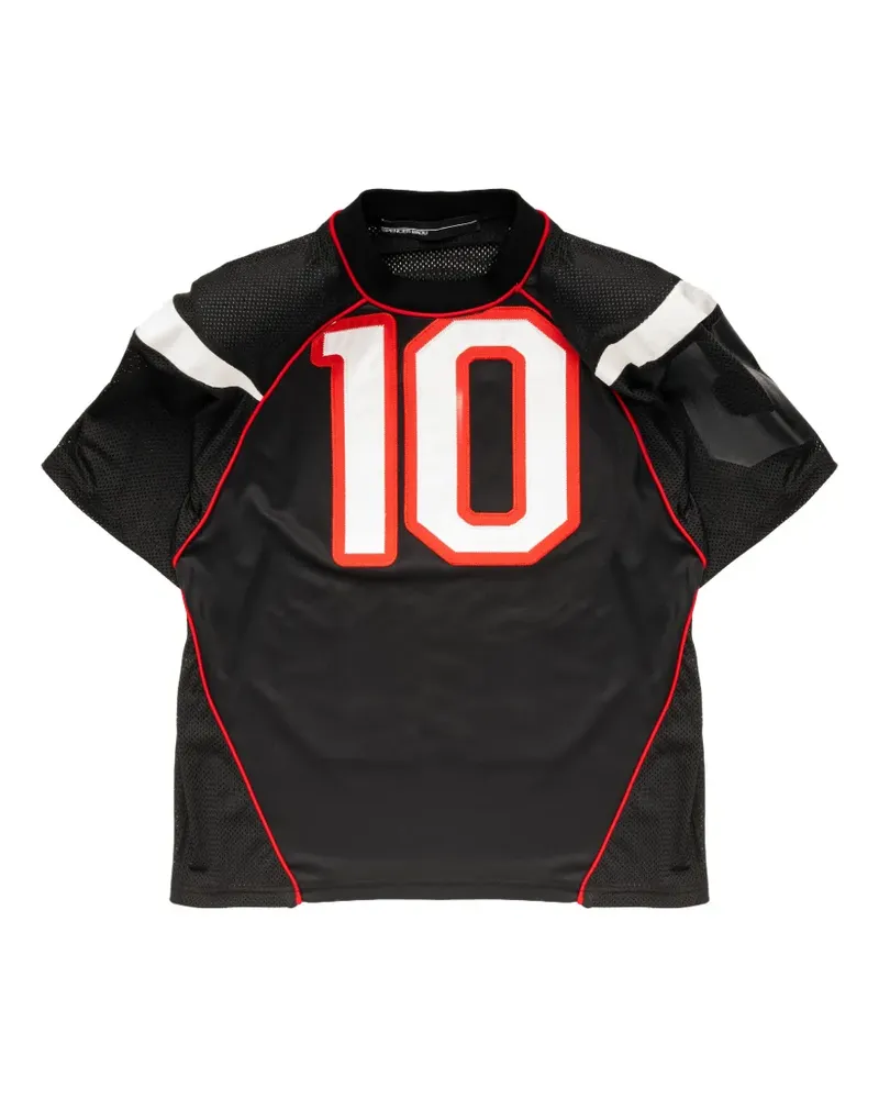 Spencer Badu T-Shirt mit Nummern-Print - Schwarz Schwarz