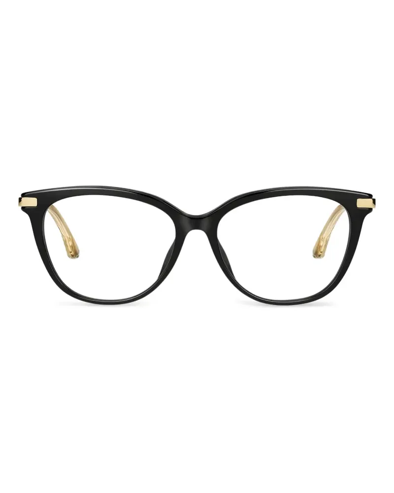 Jimmy Choo cat-eye frame wavy-temple glasses - Schwarz Schwarz