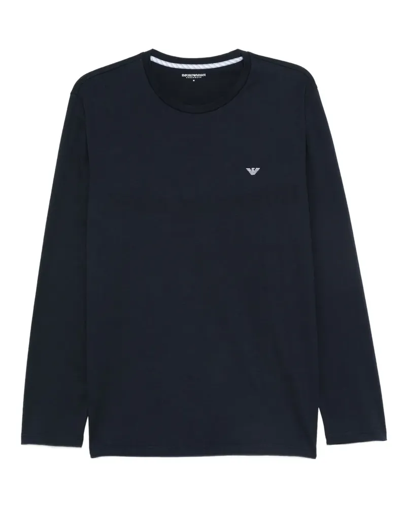 Emporio Armani Pyjama-Oberteil aus Baumwolle - Blau Blau
