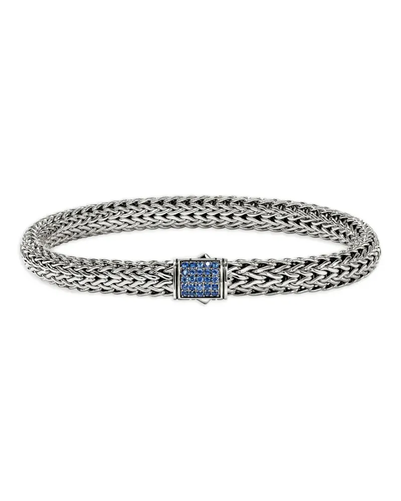John Hardy Armband aus Sterlingsilber mit Saphir Silber