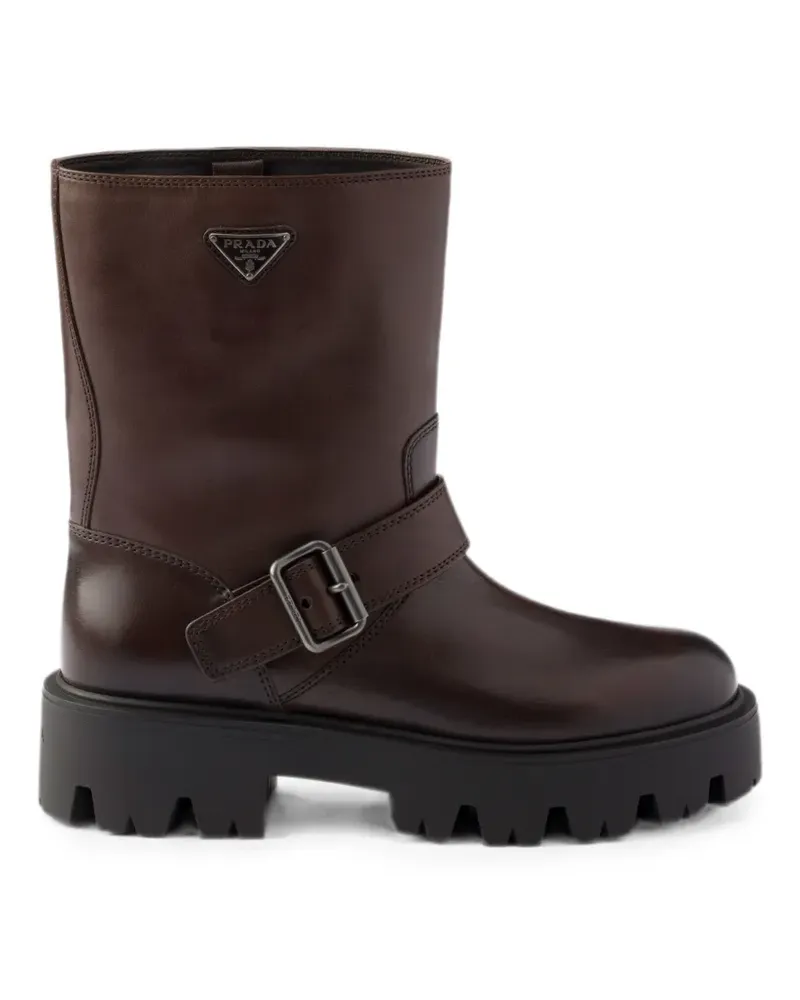 Prada Leather booties - Braun Braun