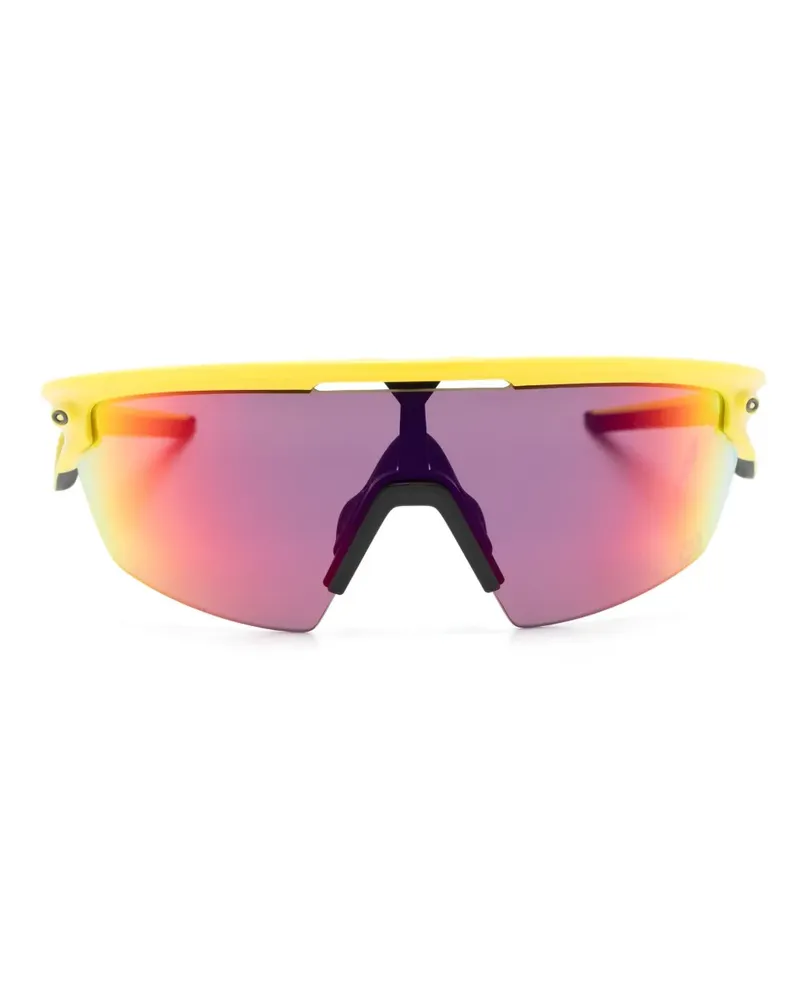 Oakley Sphaera Sonnenbrille mit Shield-Gestell - Gelb Gelb