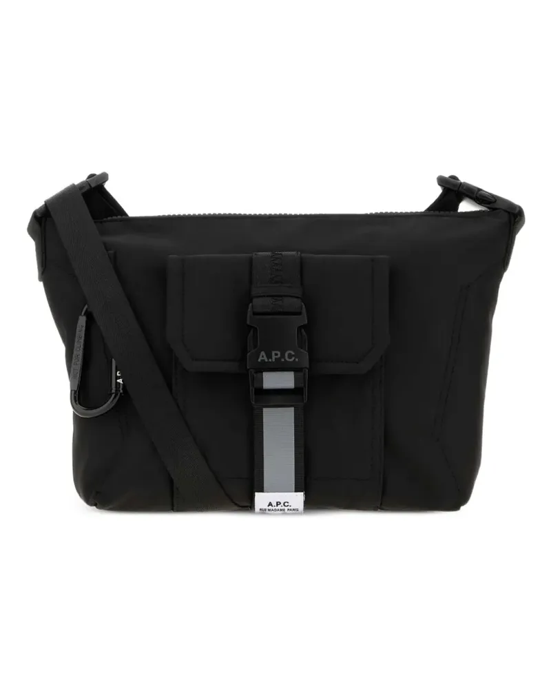 A.P.C. Trek Satchel-Tasche mit Schnallenverschluss - Schwarz Schwarz