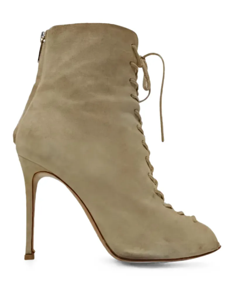 Gianvito Rossi Offene Schnürstiefel - Nude Nude