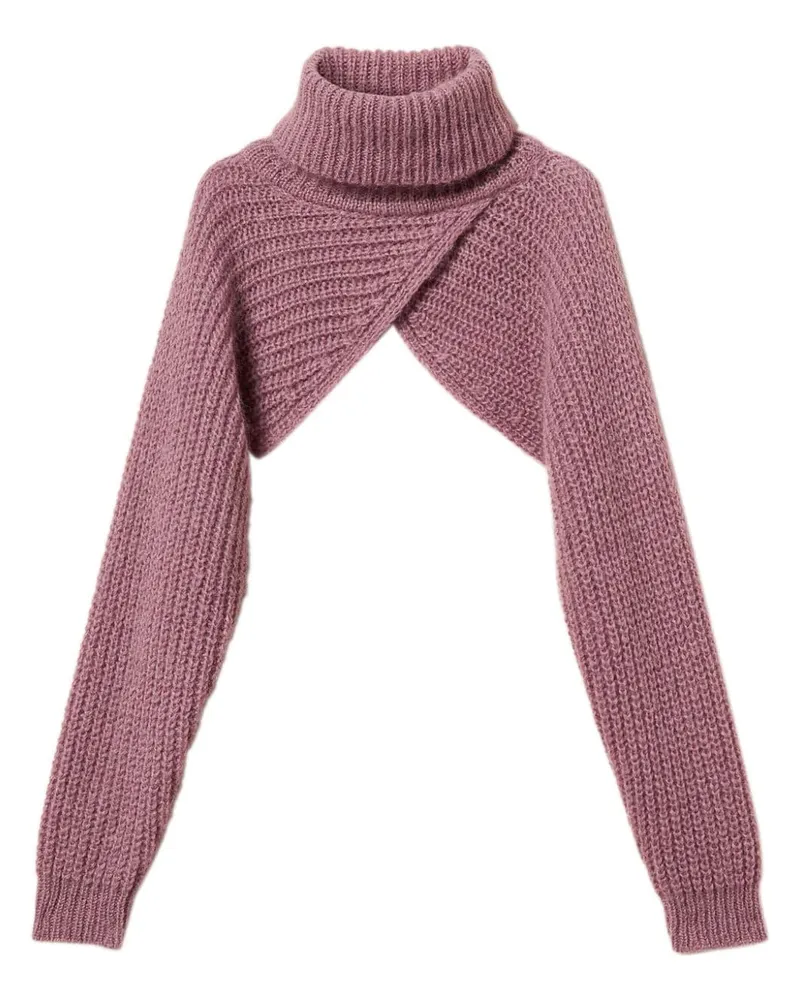 Twin-Set Pullover mit Rollkragen - Rosa Rosa