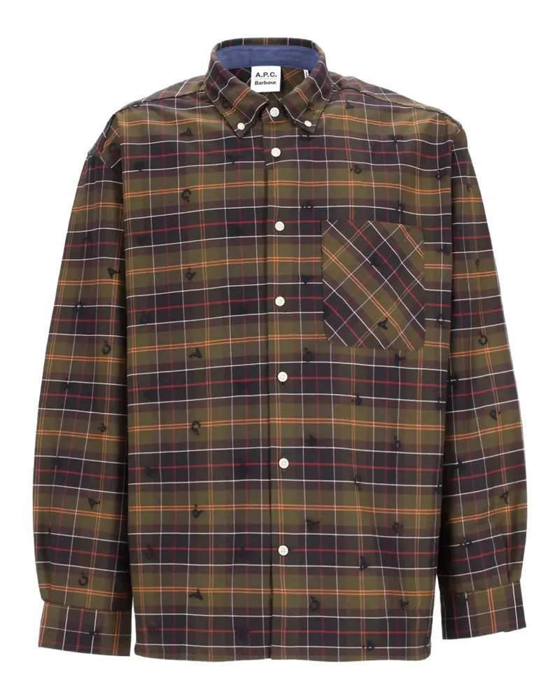 Barbour x A.P.C monogram tartan shirt - Grün Grün