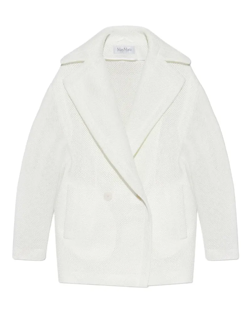 Max Mara Doppelreihiges Sakko - Weiß Weiß