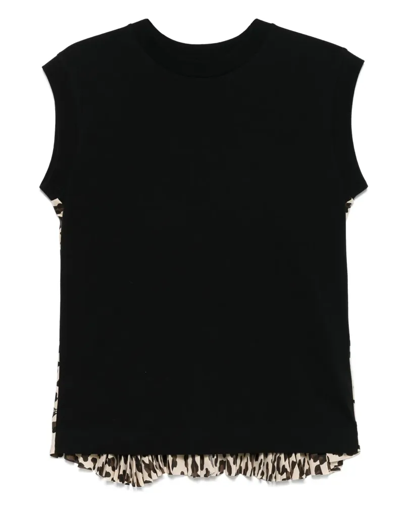 Sacai Tanktop mit Einsätzen - Schwarz Schwarz