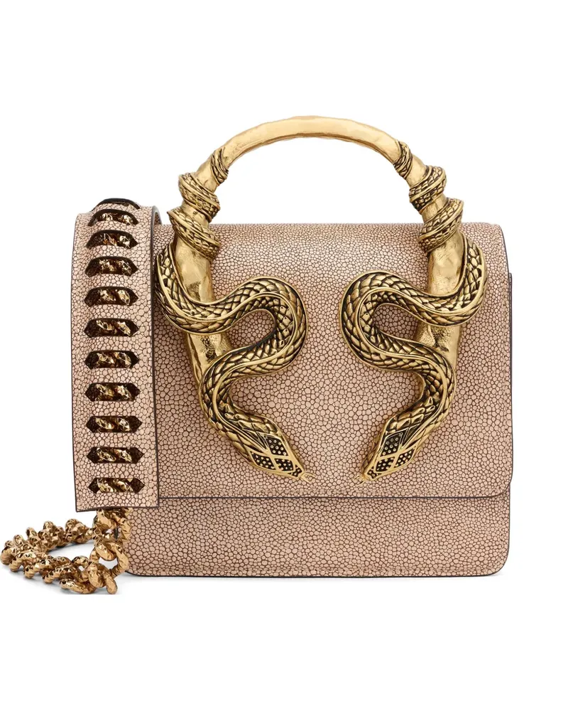 Roberto Cavalli Serpenti Clutch mit Stachelrochen-Effekt - Nude Nude