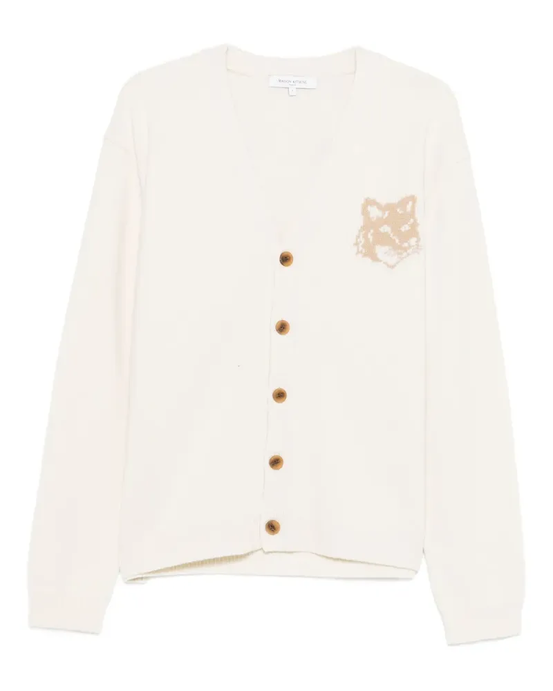 Kitsuné Cardigan mit Fuchskopf - Nude Nude