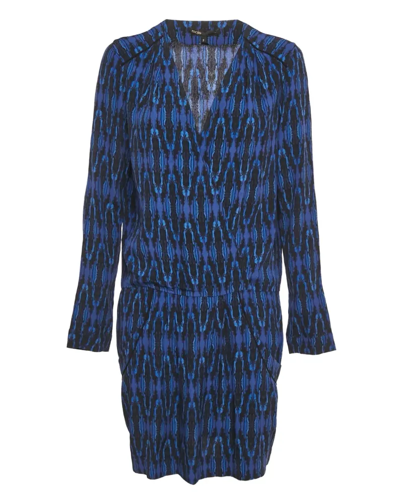 Maje printed mini dress - Blau Blau