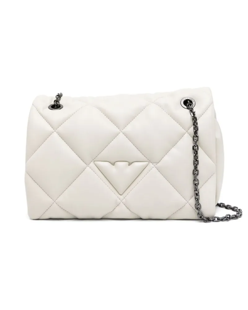 Emporio Armani Gesteppte Schultertasche mit Logo - Nude Nude