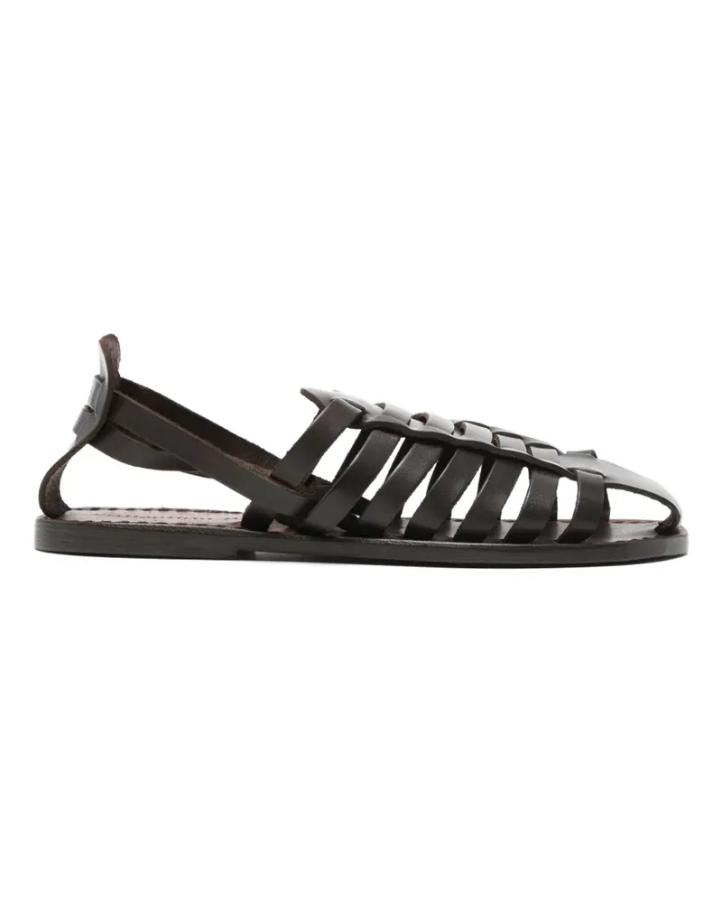 Collection Privée? cage-style leather sandals - Braun Braun