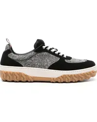 Thom Browne Letterman Tweed-Sneakers Schwarz