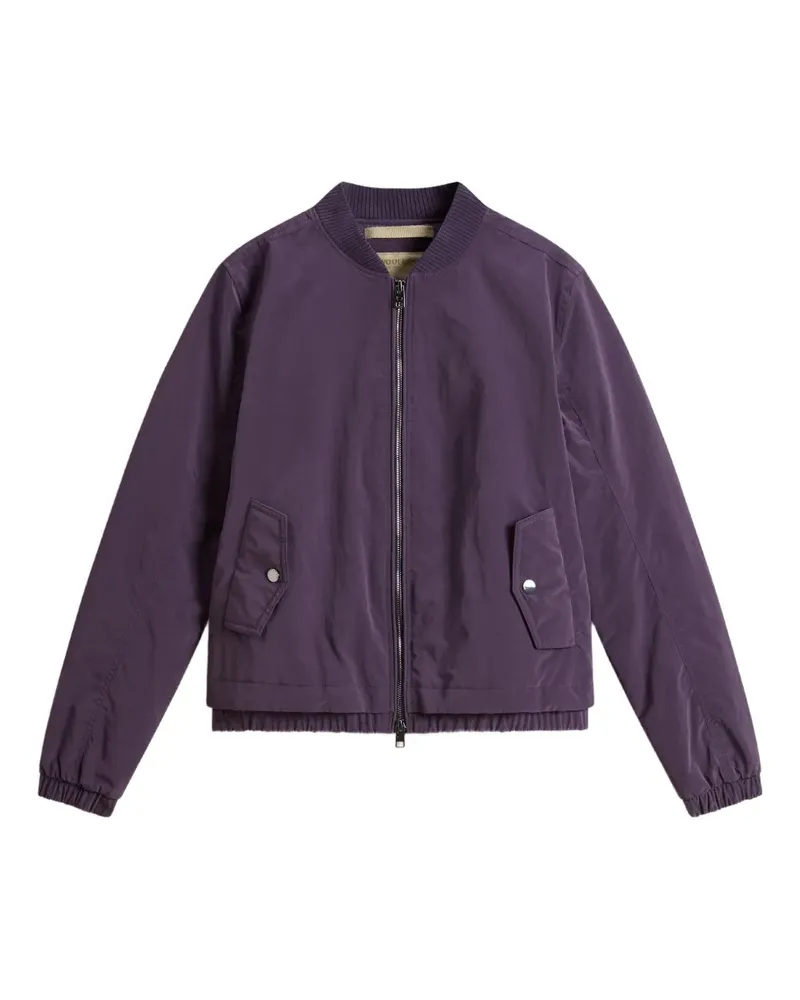 Woolrich Bomberjacke mit gerippten Bündchen - Violett Violett