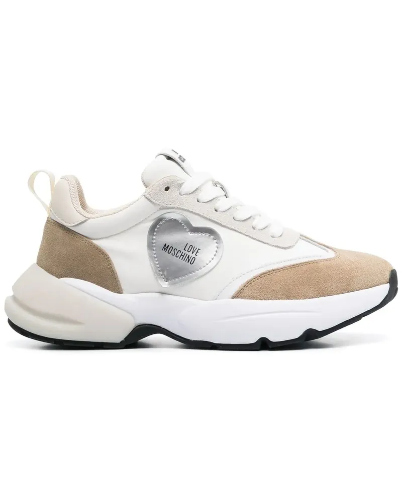 Moschino Sneakers mit Logo-Patch - Weiß Weiß
