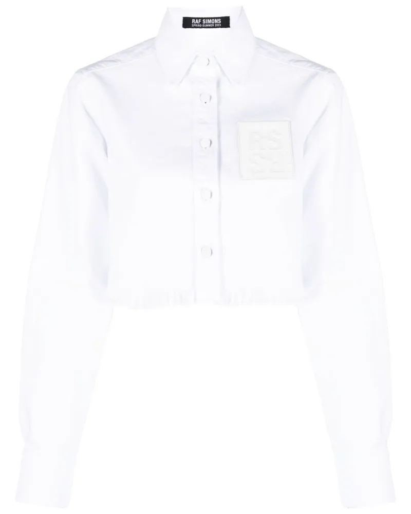 Raf Simons T-Shirt mit Logo-Patch - Weiß Weiß