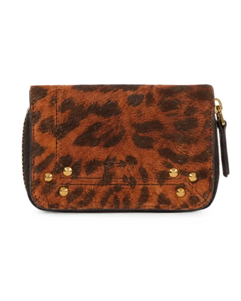Jérôme Dreyfuss Henri leopard-print wallet - Braun Braun