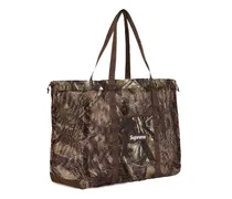 Tote Bag in Mesh-Optik - Braun