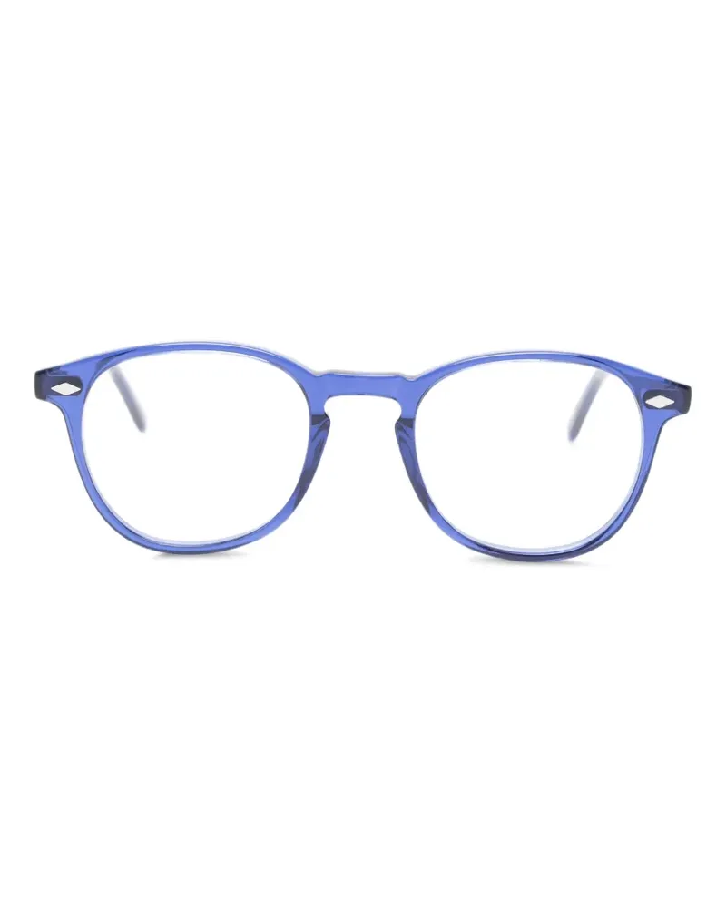 Lesca Brille mit rundem Gestell - Blau Blau