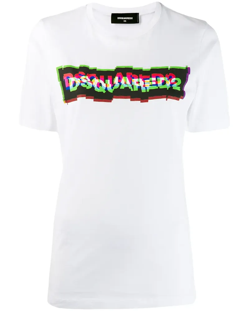 Dsquared2 T-Shirt mit Logo-Print - Weiß Weiß