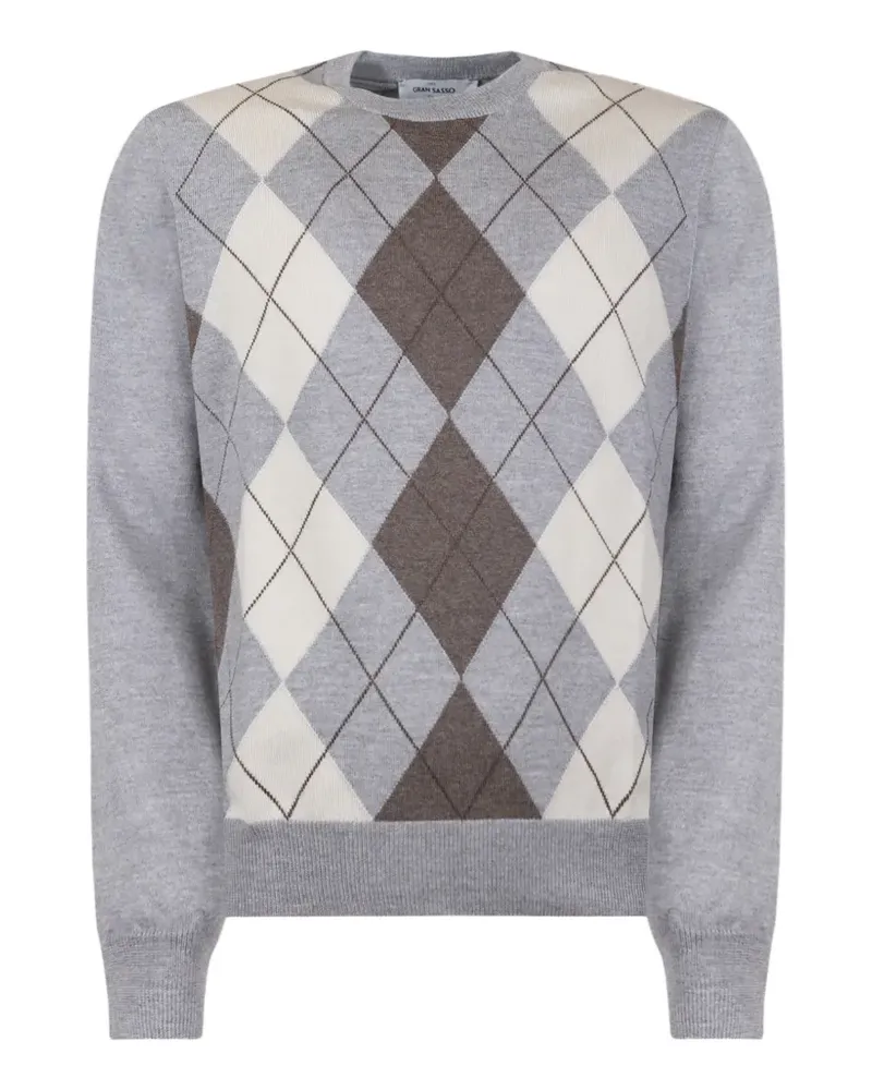 Gran Sasso Pullover mit Argyle-Muster - Grau Grau