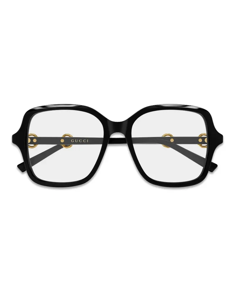 Gucci Butterfly Brille mit eckigem Gestell - Schwarz Schwarz