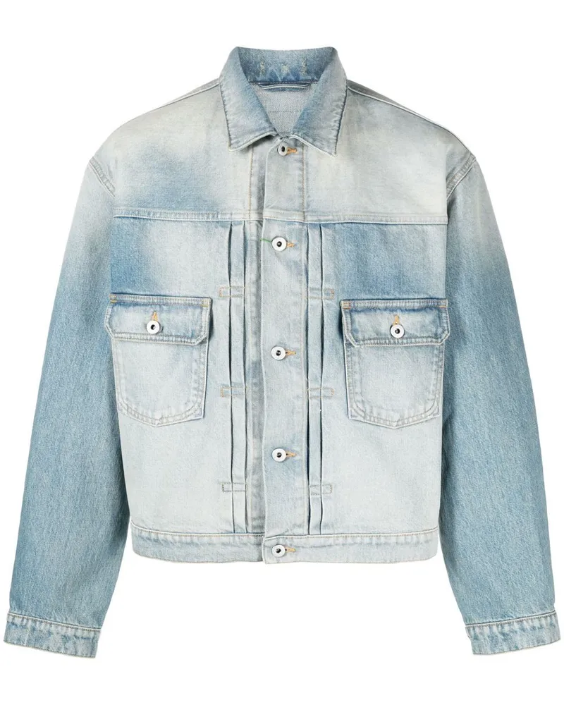 Kenzo Ausgeblichene Jeansjacke - Blau Blau
