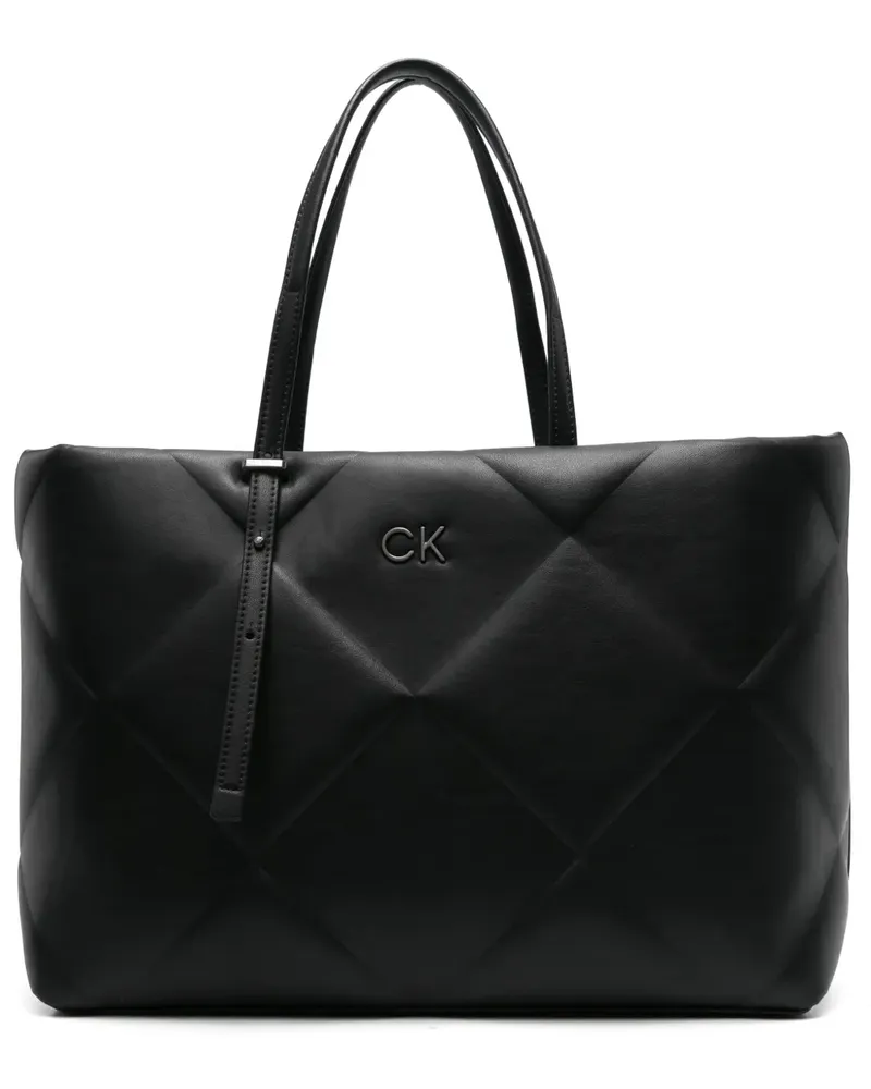 Calvin Klein Handtasche mit Prägung - Schwarz Schwarz