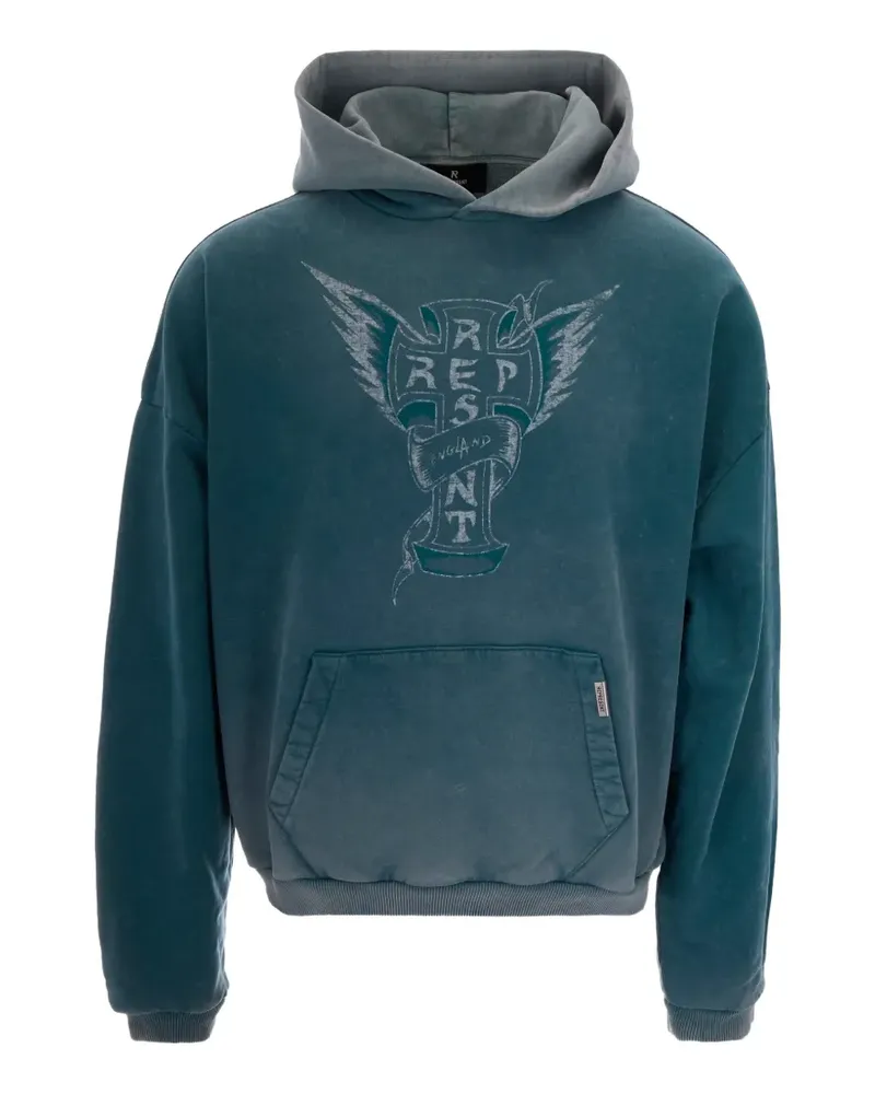 REPRESENT Westside graphic-print hoodie - Blau Blau