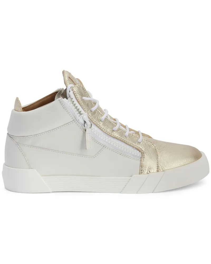 Giuseppe Zanotti High-Top-Sneakers mit Reißverschluss Weiß